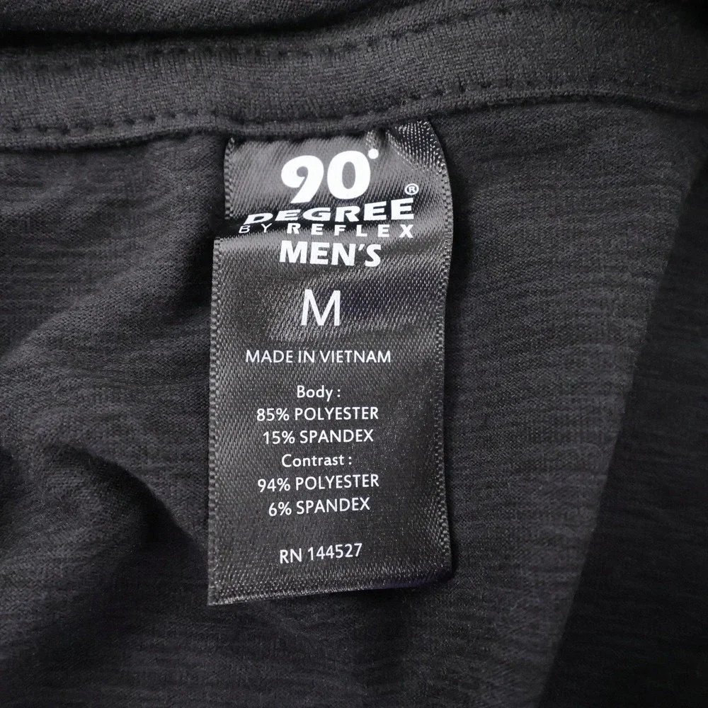 NEW 90 Degree by Reflex Performance Hoodie Heather Black Long Sleeve Men M